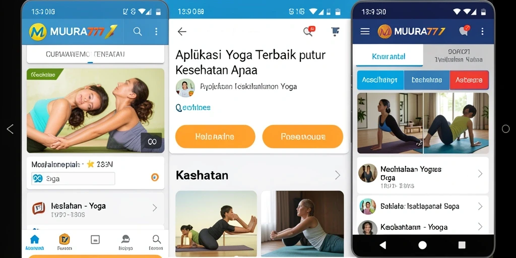 Antarmuka aplikasi MUARA777 yang ramah pengguna untuk latihan Yoga.