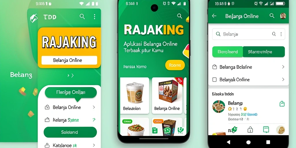 Tampilan antarmuka RAJAKING yang menarik dan sederhana.