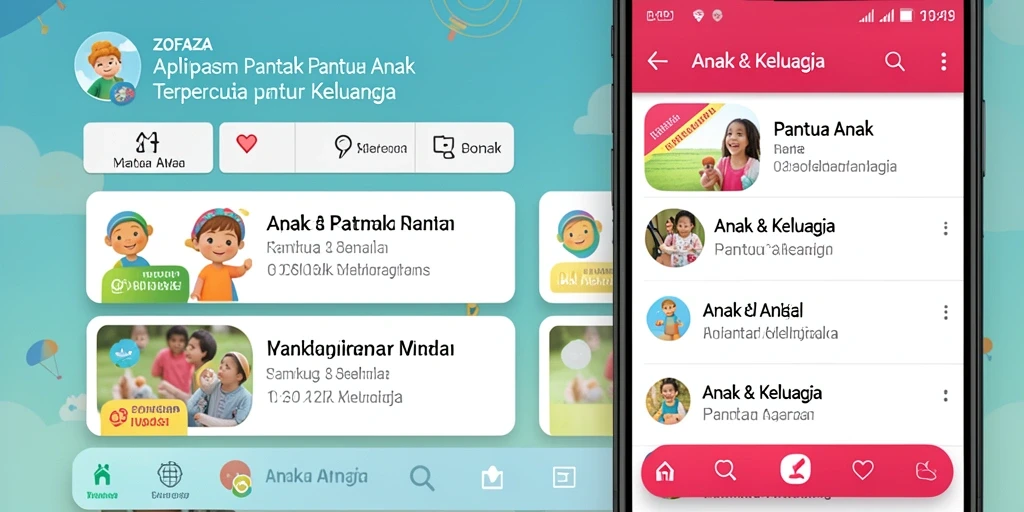 Antarmuka ZOFAZA yang menunjukkan fitur pemantauan anak.