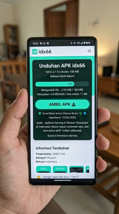 Tampilan halaman APK idx66