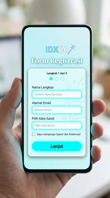 Tampilan halaman daftar idx66
