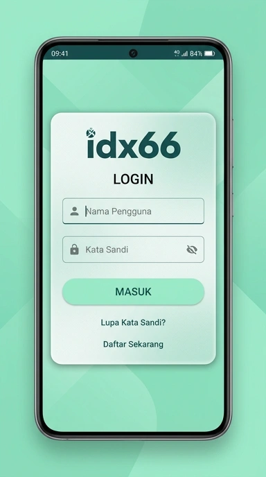 Tampilan halaman login idx66